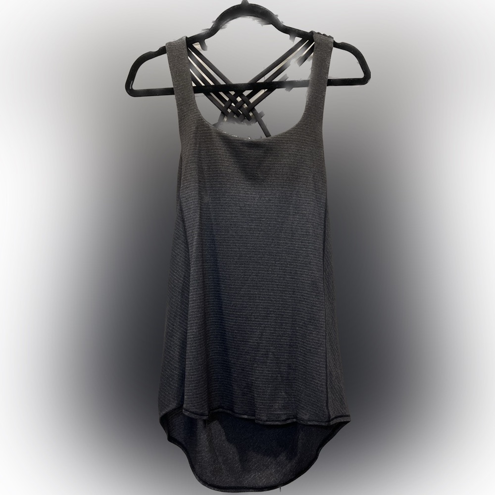 Lululemon Top With Built In Bra Size 4 dark gray